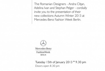 Designerii romani pregatiti pentru startul Berlin Fashion Week (ianuarie 2013)